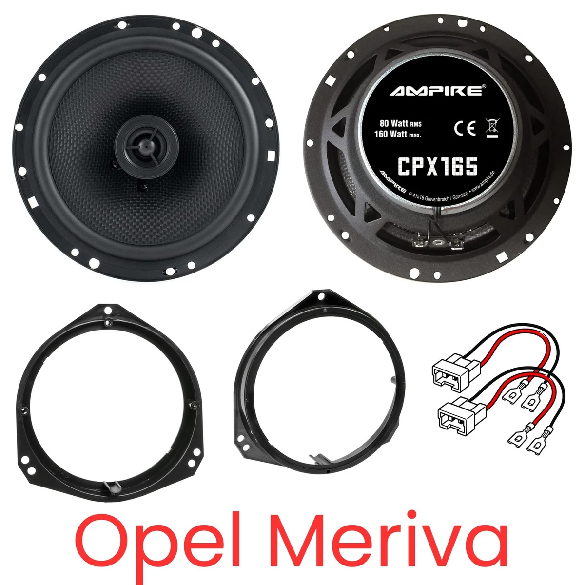 Kit Altoparlanti Hertz DSK 165.3 2 Vie 16,5 Cm + Adattatori Per OPEL Astra/Insigna/Meriva/Mokka E CHEVROLET Cruze/Orlando