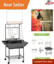 Interactive Small Bird Play Center on Casters - Ladders  Swing Included
