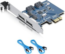 10Gtek PCIe SATA Expansion Card, 2 Port SATA3.0 6Gbps eSATA3.0 Controller Card