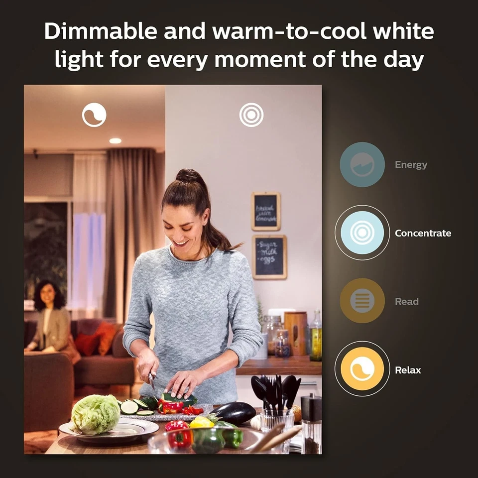 Philips Hue Smart 100W A21 LED Bulb - Soft Warm White Light - 1 Pack - 160LM - - Image 4 of 4