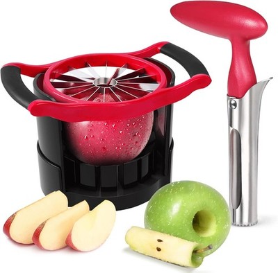  Apple Cutter Slicer, [Upgraded] Cut Apples All The Way Through