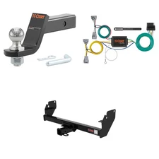 CURT Tow Package 2in Trailer Hitch, Wiring, #45056 Ball Mount Pin & Clip, 13323