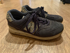 New Balance 574 Damen Sneaker Low Top Schnürung Schwarz/Beige Leopard Gr 39