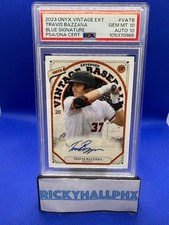 2023 Onyx Vintage EXT TRAVIS BAZZANA RC Blue Ink AUTO PSA 10/10 Pop 1 #VATB