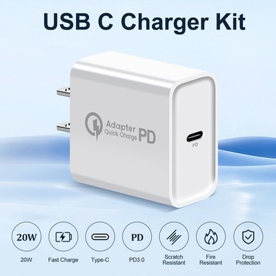 18W PD Fast Type C USB-C Wall Charger Adapter For iPhone 16 15 14 13 Pro Max Lot
