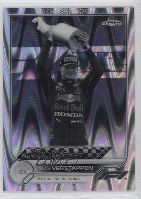 2022 Topps Chrome Formula 1 Black & White RayWave Refractor Max Verstappen 15wb
