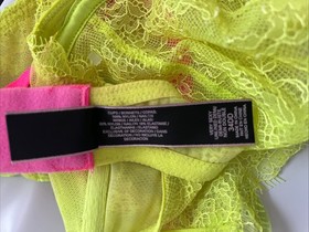 Victorias Secret Bra Lace Neon Very Sexy unlined Demi Size 34DD