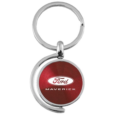 Ford Maverick Logo Spinner Key Chain (Burgundy)