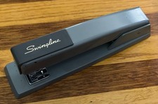 Vintage Metal  Swingline 747 Stapler 94-41 Heavy Duty 8” Grey Made In USA MCM