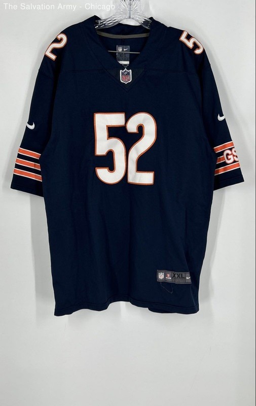 Nike Mens Navy Blue Chicago Bears Khalil Mack #52 NFL Pullover Jersey Size 2XL