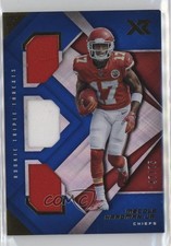 2019 Panini XR Rookie Triple Threats Materials Blue 47/75 Mecole Hardman Jr 4f5