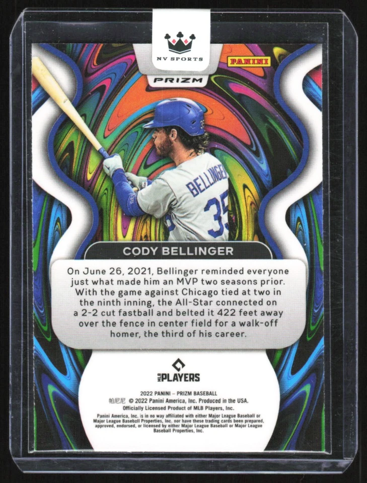 2022 Panini Prizm Illumination Red Cody Bellinger Los Angeles Dodgers #48 - Image 2 of 2