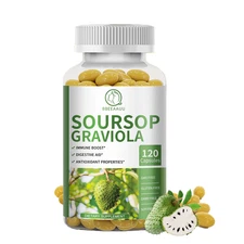 Graviola Soursop Leaf & Fruit Extract Capsules Plus Kelp Tumeric Extract