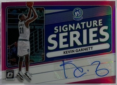 その他 KEVIN GARNETT auto psa9 Kevin Garnett Auto PSA 9 -2020 Donruss Optic 'Pink' /25 -T-Wolves