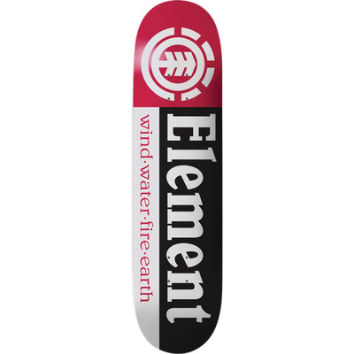 ELEMENT SECTION SKATEBOARD DECK-8.38 BLK/WHT/RED