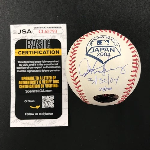 Alex Rodriguez SIGNED Rawlings Opening Day Japan Baseball JSA Certified 3/30/04