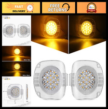 19 Amber Led Turn Signal Lights Corner Lamps Clear Lens For Freightliner 1996-20