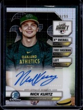2024 Bowman Draft Nick Kurtz Night Auto #/99 Athletics