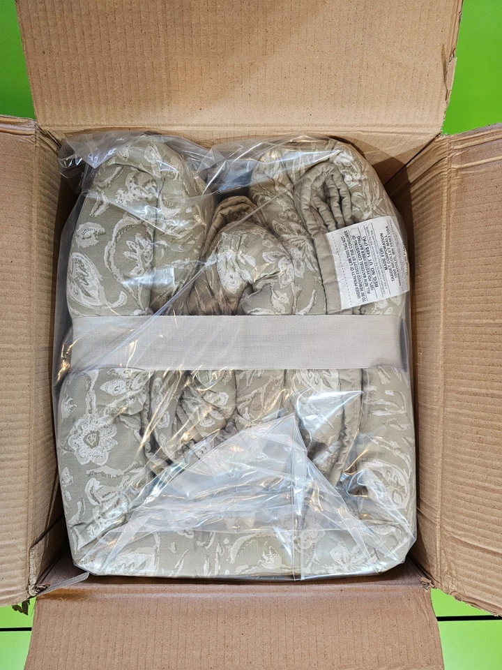 Edredón de gasa Threshold 100 % algodón elevado - verde floral Foto 3 de 4