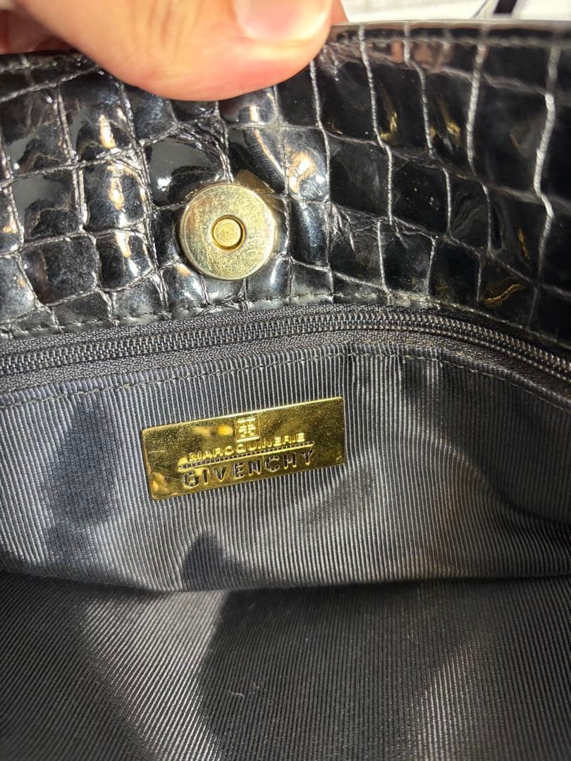 GIVENCHY embossed enamel black mini handbag thumbnail 9