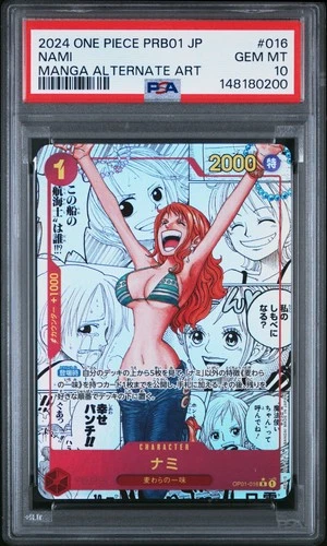 PSA 10 Nami OP01-016 Manga Alt Art ONE PIECE Japanese