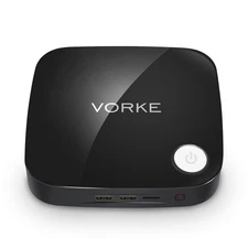 VORKE V1 Plus Mini PC: 64GB SSD, 4GB RAM, Windows 10 — Optional KB & Mouse Combo