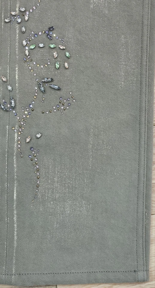 Ralph Lauren Purple Label Crystal Embellished 750 Straight Jeans Sz 28 $1990 - Image 4 of 4