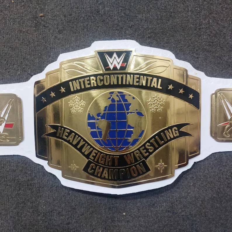 WWE Intercontinental Championship Replica Belt – Leather Wrestling Title Belt - Image 3 of 4