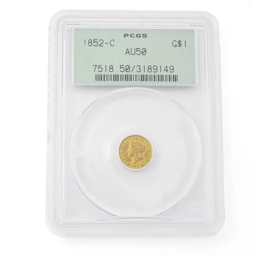 1852-C $1.00 Liberty Head Gold Dollar Charlotte Mint Gold Coin NR #C796-2