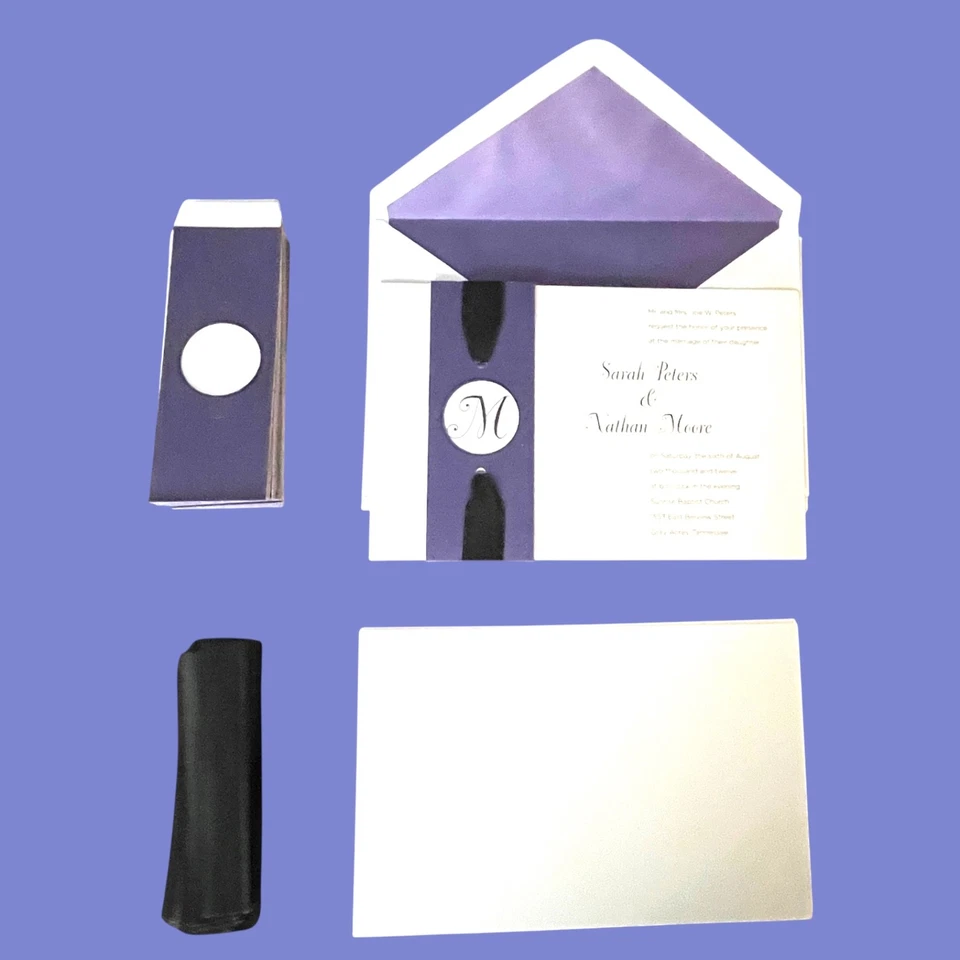 Printable Wedding Invitations 75 Invitations - Image 4 of 4