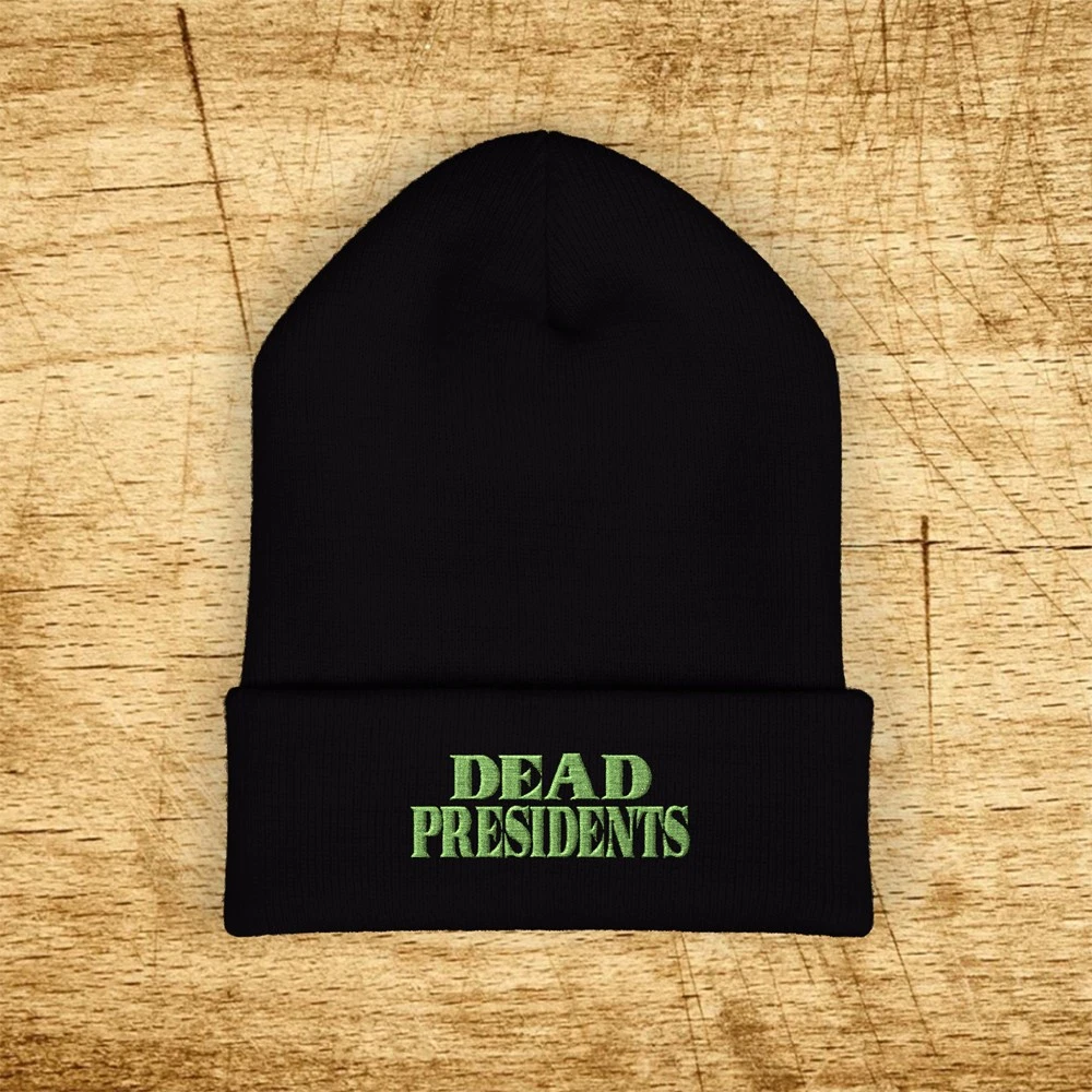 Dead Presidents Gangster Retro Movie Embroidered Classic Winter Black Beanie Hat