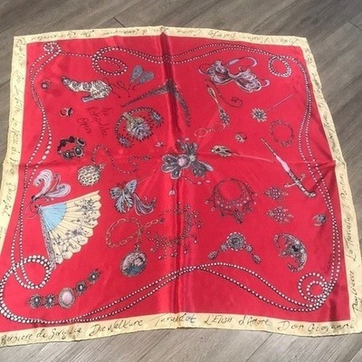  Wrapped in Glam  Nadia Roden  The Metropolitan Opera  34x34 Red Scarf 100% Silk