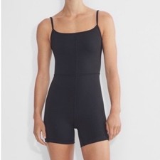 Wilfred Free Aritzia Divinity Romper Black Small Adjustable Strap Bodysuit Short