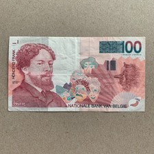 Belgium 100 Francs Banknote 1995-2001 James Ensor Belgian Currency Paper Money