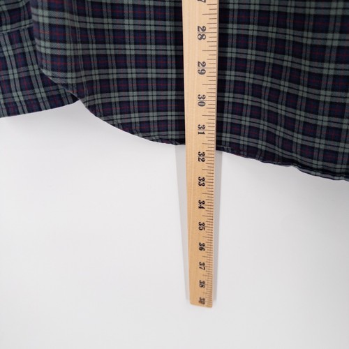 Ralph Lauren Mens L Plaid Button Down Shirt Dark Blue Green Classic Preppy Fall - Picture 9 of 10