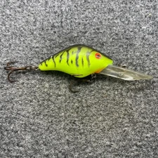 Mann's Razorback Deep Pig Vintage Crankbait Fishing Lure - Fire Shad