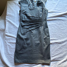 Calvin Klein Gray Scoop Neck Sleeveless Sheath Dress Knee Length 10 CDUGW0639