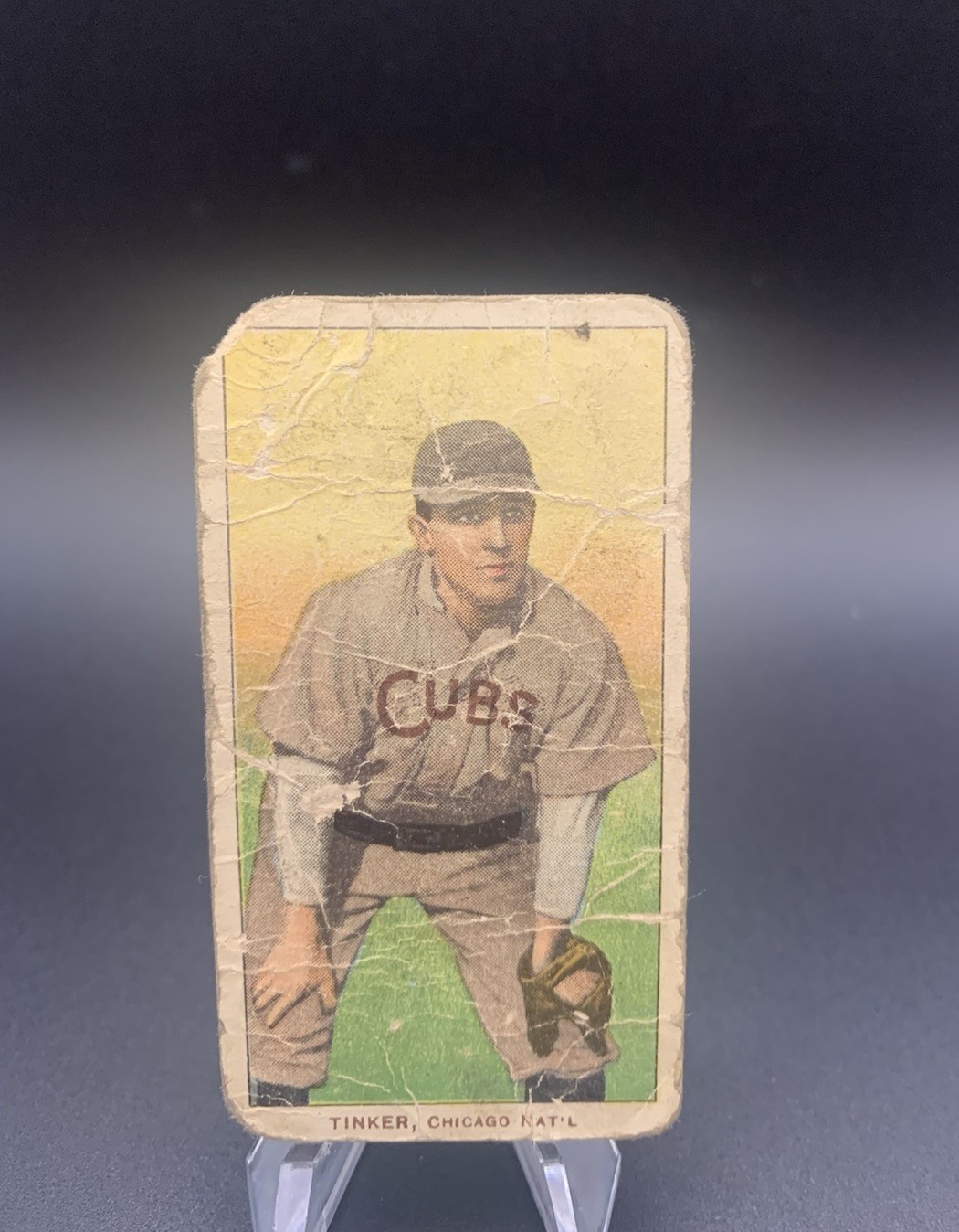 1909-11 T206 - Joe Tinker Sweet Caporal 150 Factory Hands on Knees PR