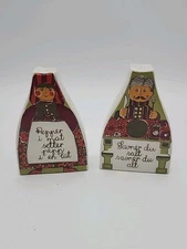 Folklore Norwegian Salt & Pepper Shakers Porcelain Turi Design Figgjo