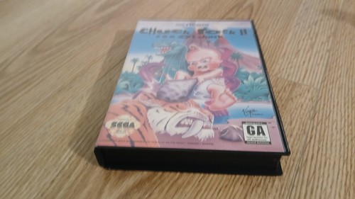 Sega Genesis, 1993 Chuck Rock II: Son of Chuck Case and Game - Picture 14 of 17