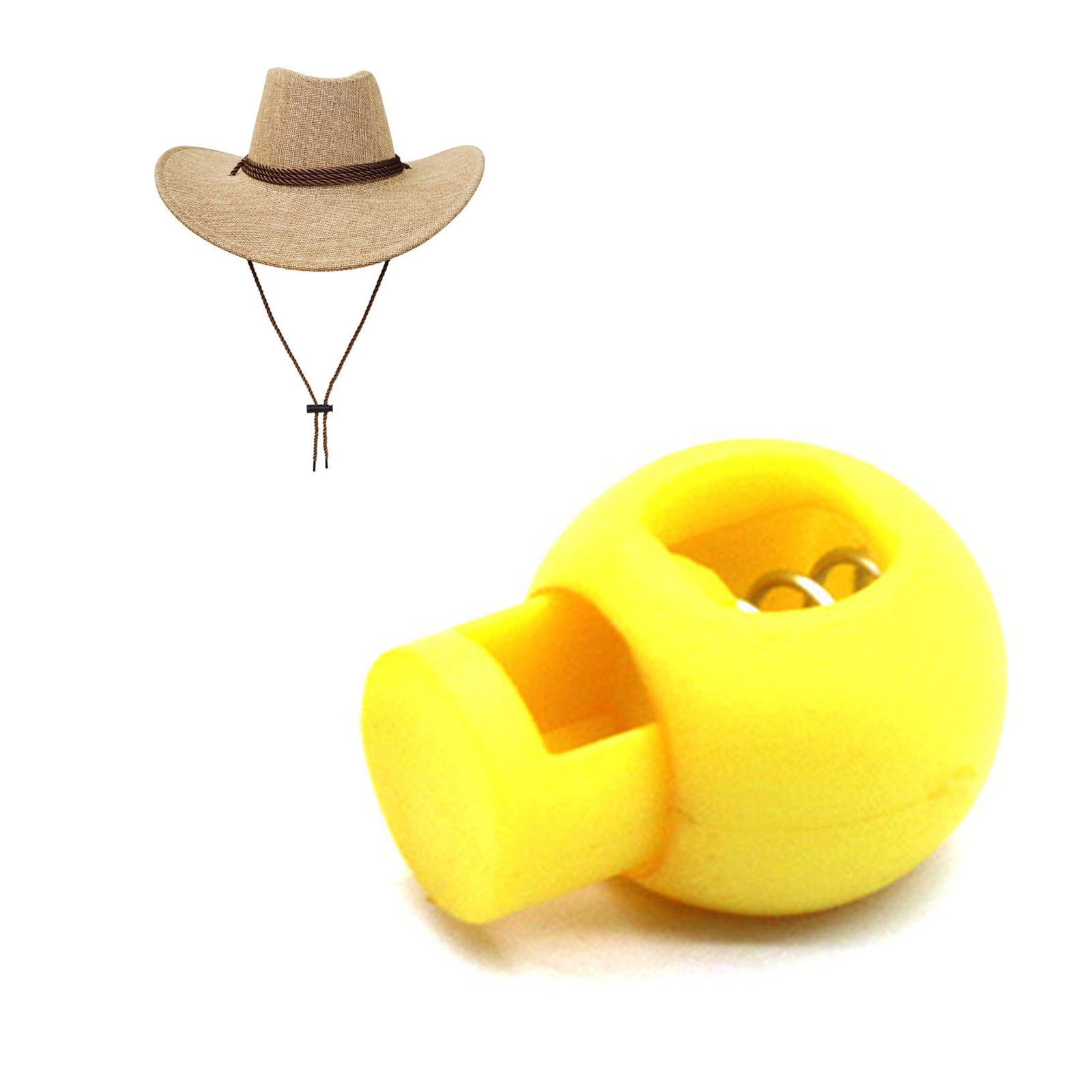 Spring Cord Lock Single Hole End Round Fastener Buttons Slider Toggle Stopper