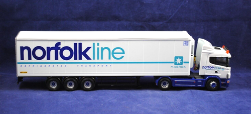 Corgi 1:50 CC12204 SCANIA 144L LKW & KÜHLSCHRANKANHÄNGER IN NORFOLK LINE MAERSK NEU IN VERPACKUNG - Bild 3 von 23