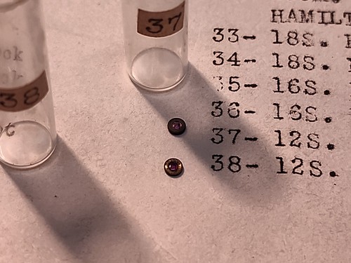 Set Of NOS Hamilton 12s Balance C&F Hole 12 Jewels - Picture 3 of 6