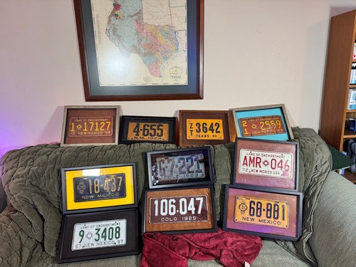 Framed Vintage 1949 Texas License Plate #ZT-3642, rare, Plate only offer OK - Picture 7 of 7