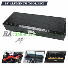 35"×13"×6.4" Aluminum Truck Tool Box Car Trailer Pickup Underbody Toolbox Black