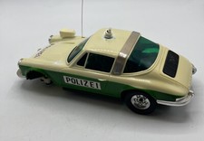 Vintage Porsche 911 Green Police Car, Battery Operated As Is Parts Only