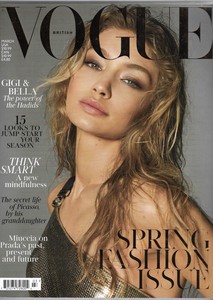 Details About Vogue British Uk Gigi Hadid Cover Spring Fashion Issue
