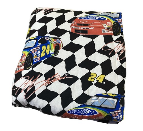 Vintage Jeff Gordon NASCAR #24 Lot Throw Blanket Pillow Checkered Flag Tapestry - Picture 4 of 10