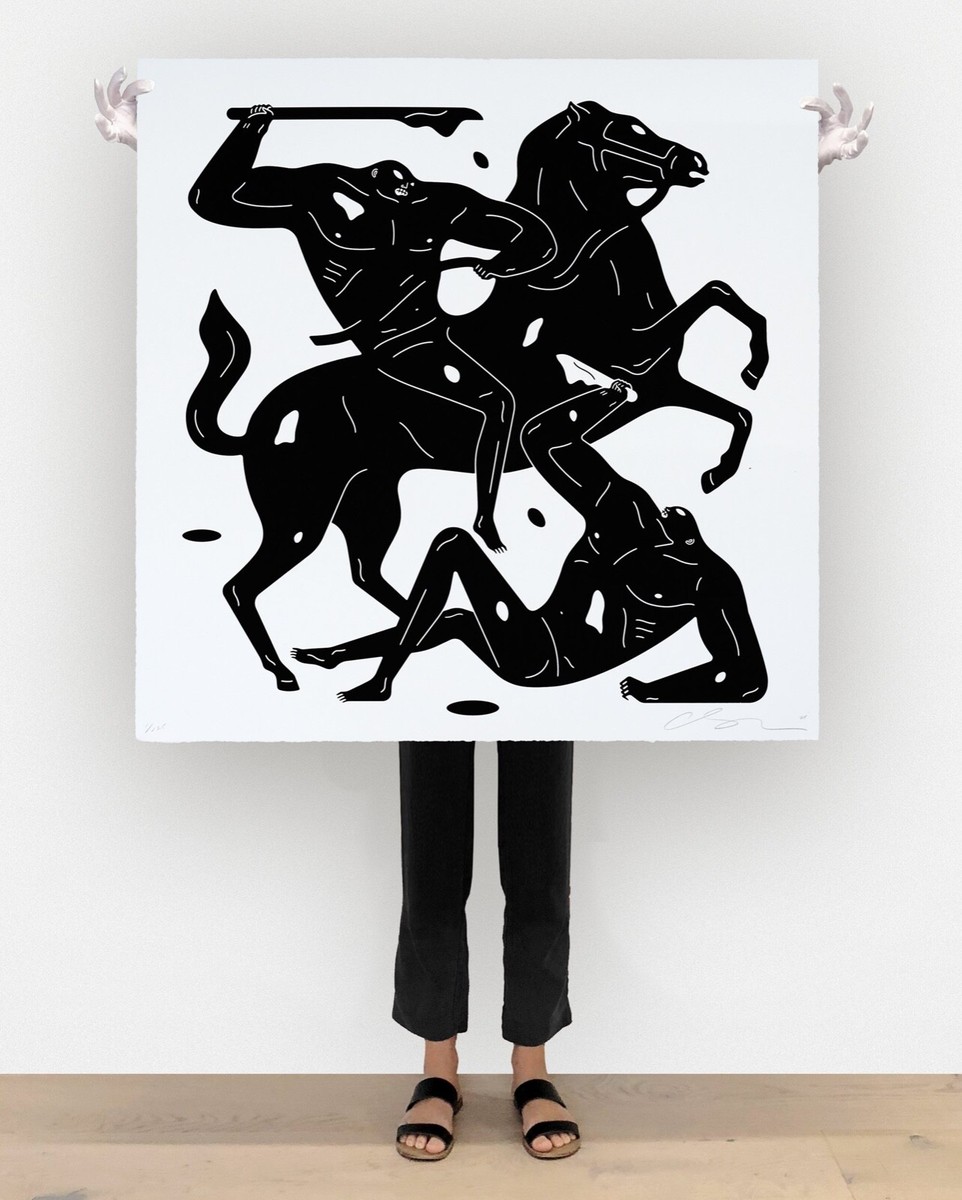 Cleon Peterson シルクスクリーン Cleon Peterson Into the Night MMXXI Signed Art Print Black