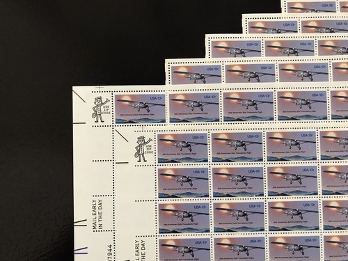 350 #1710 13c US MNH TRANSATLANTIC SOLO STAMPS 7 SHEETS SEE IMAGES! - Picture 4 of 5